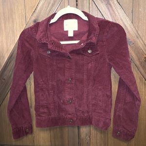 Tully’s girls maroon jean jacket